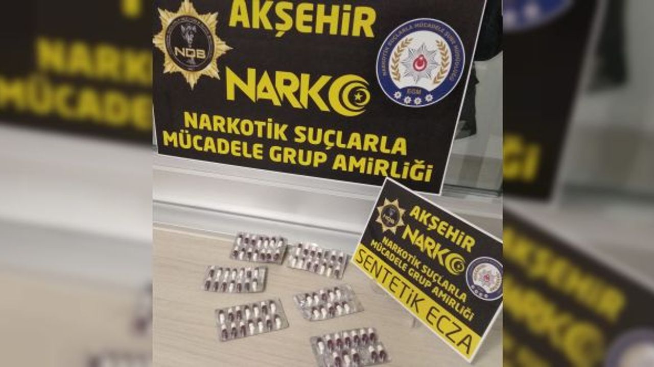 Akşehir’de 77 adet uyuşturucu hap ele geçirildi