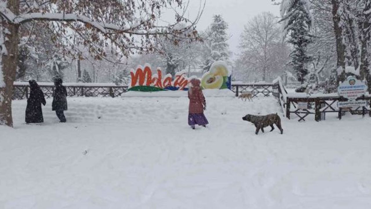 Malatya’da kar yağışı kartpostallık görüntüler oluşturdu