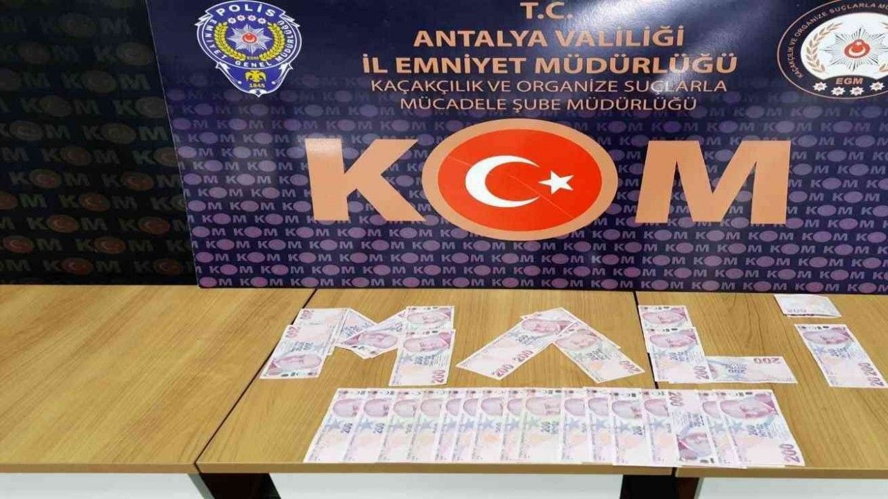 Antalya’da piyasaya sahte para süren 1 şüpheli tutuklandı
