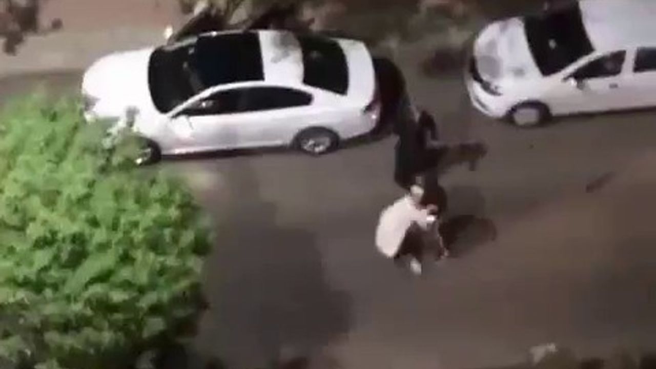 Siirt’te yol ortasında kadına şiddet kamerada