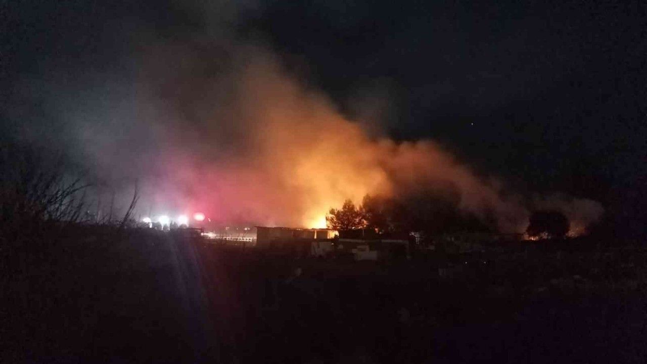 İzmir’de alevler geceyi aydınlattı: Barakalar yangında kullanılamaz hale geldi