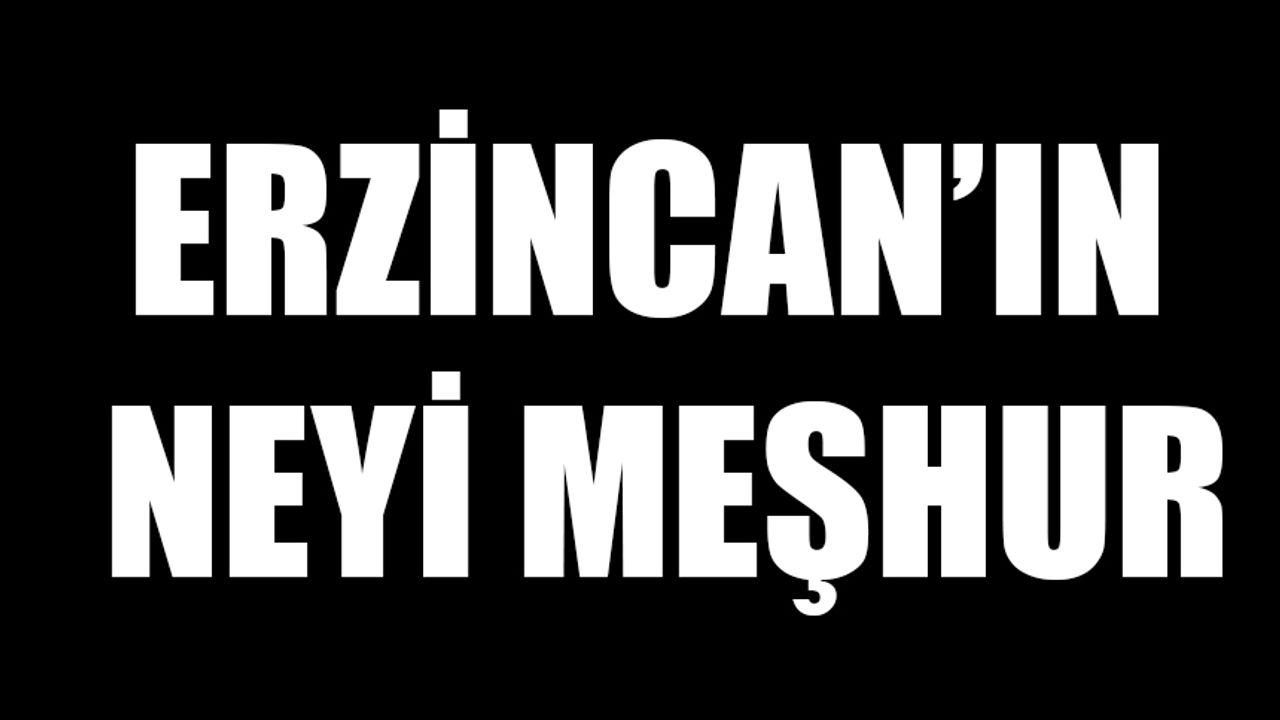 Erzincan’ın Neyi Meşhur