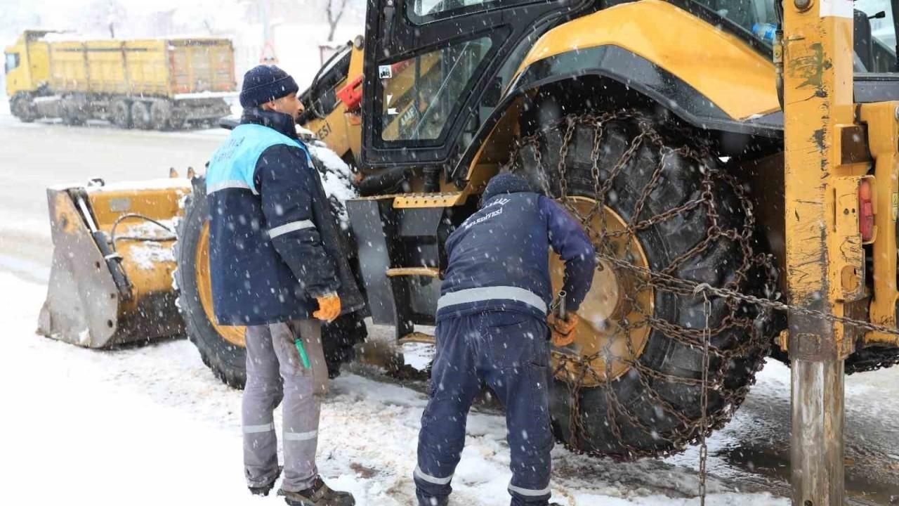 Battalgazi Belediyesi’nin karla mücadele çalışması başladı