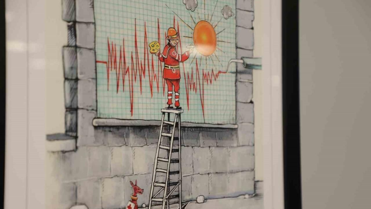Esenler’de uluslararası sanatçılar depremi çizgilerle anlattı