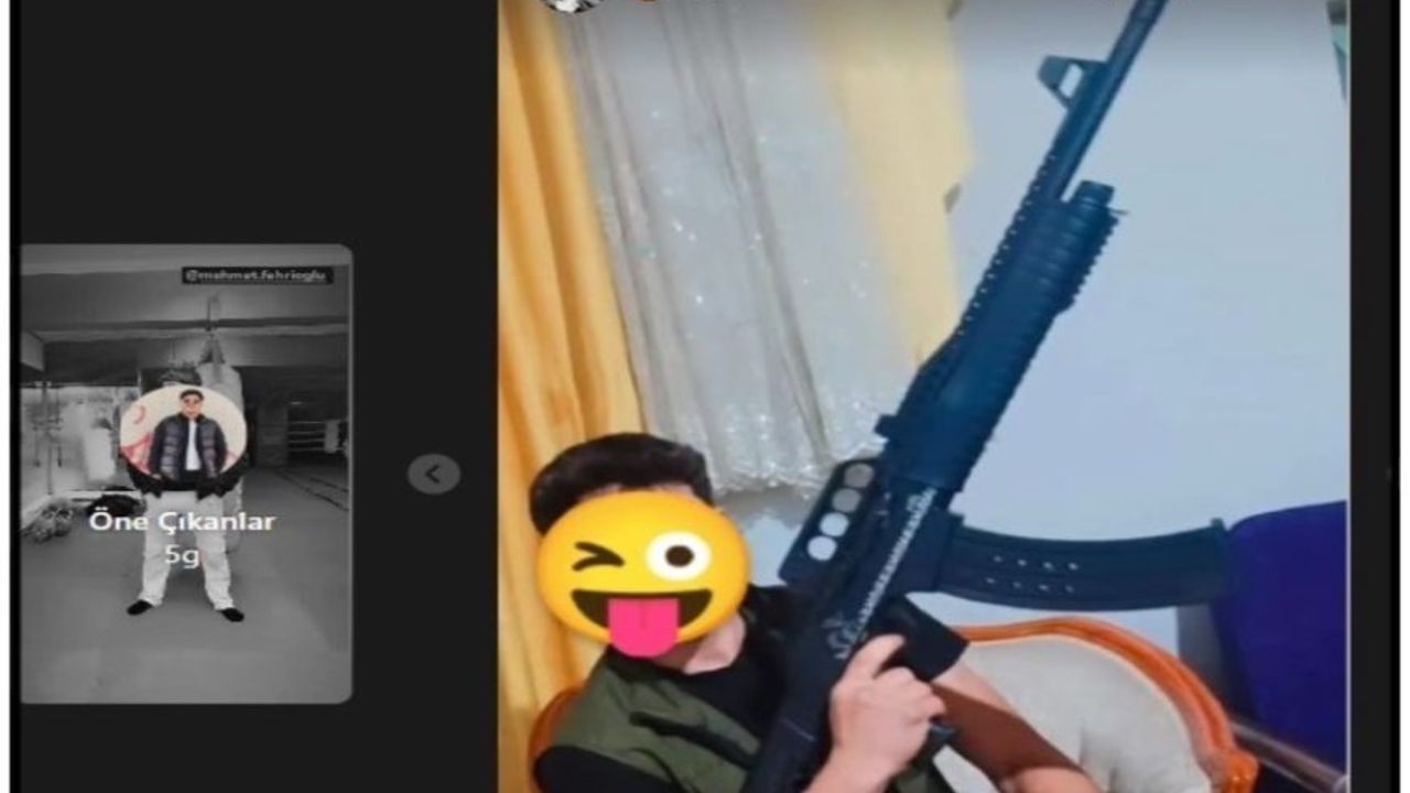 Instagram’da silahlı fotoğraf paylaşan şüpheli tutuklandı