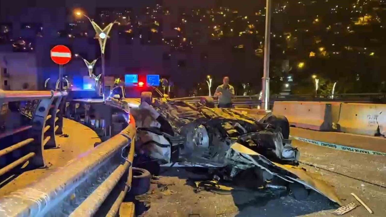 Takla atan araç hurda yığınına döndü