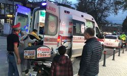 Edirne’de motosikletten düşen kurye yaralandı