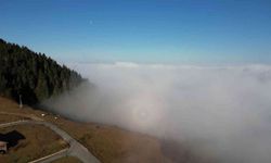 Giresun’dan sis ve bulut denizi manzaraları