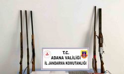 Adana’da bir evde 5 adet ruhsatsız av tüfeği ele geçirildi