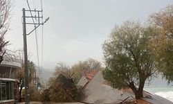 Datça’da fırtına restoranın platformunu çökertti