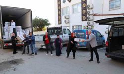 Akdeniz Belediyesi depremzedelere yardım tırı gönderdi