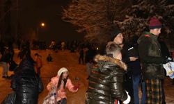 Ankara’da karın keyfini çocukları çıkardı