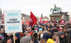 Danimarka’da resmi tatil protestosu