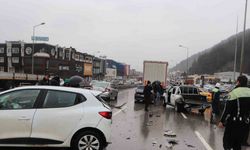Samsun’da 8 araçlı trafik kazaları: 1 yaralı