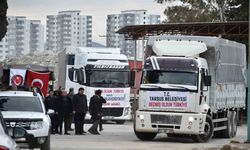 Tarsus Belediyesinin 4 yardım tırı deprem bölgesine doğru yola çıktı