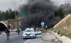 İzmir’de tünelde tır yandı, 17 kişi dumandan etkilendi