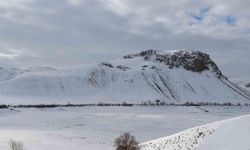Tercan Barajı Gölü dondu