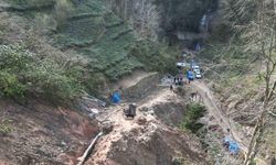 Trabzon’da 3 işçiye mezar olan ishale hattı sahası havadan görüntülendi