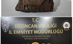 Erzincan'da tarihi eser niteliğinde hayvan figürlü kaya parçası ele geçirildi