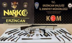 Erzincan'da Eş Zamanlı Gerçekleştirilen Operasyonlarda 8 Adrese Baskın düzenlendi.