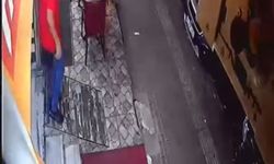 Gazın verildiği motosiklet, masa ve sandalyelere çarptı