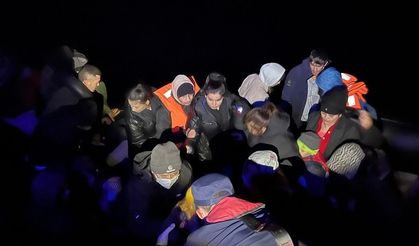 Ayvacık açıklarında 34 kaçak göçmen yakalandı
