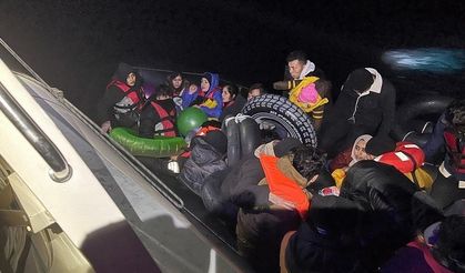 Ayvacık açıklarında 40 kaçak göçmen yakalandı