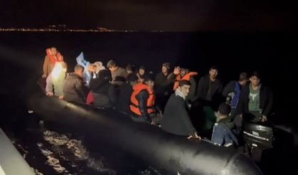 Ayvacık açıklarında 70 kaçak göçmen yakalandı
