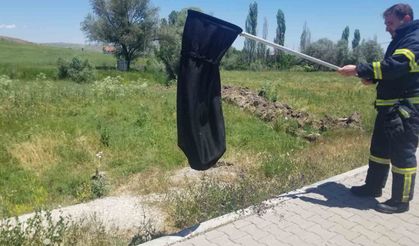 Eve giren yılanı itfaiye yakaladı