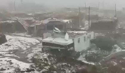 Çıldır'da şiddetli dolu ve fırtına: 20'den fazla evin çatısı uçtu