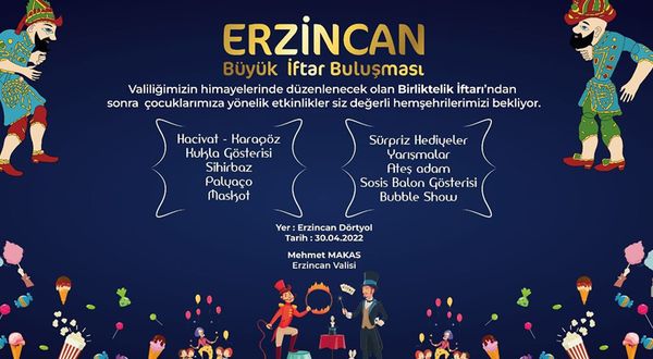 Erzincan, Birliktelik İftarında Buluşacak