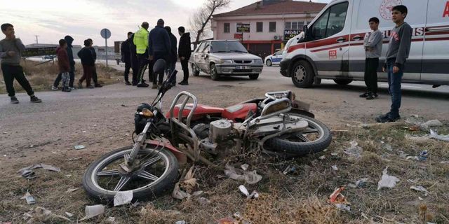 Aksaray’da otomobil ile motosiklet çarpıştı: 2 yaralı