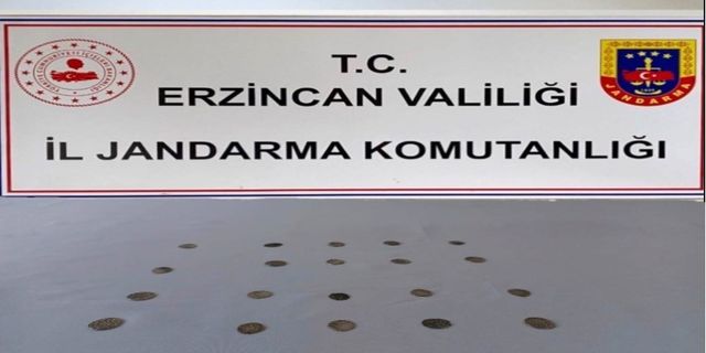 Erzincan’da 21 adet gümüş sikke ele geçirildi
