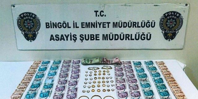 Bingöl’de 200 bin lira değerinde altın ve para çalan hırsız tutuklandı