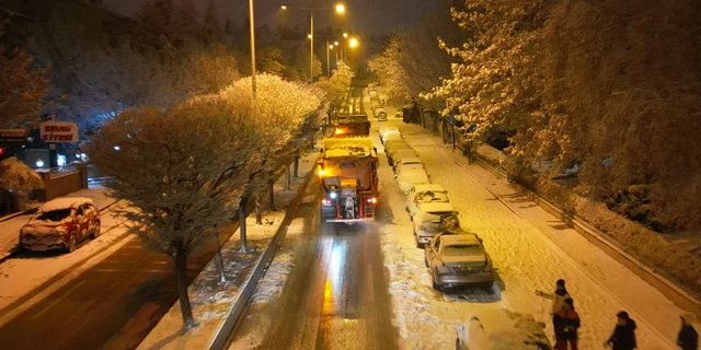 Başkent'te kar seferberliği