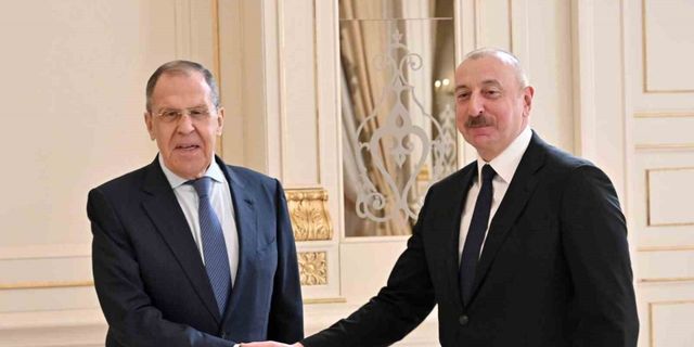 Azerbaycan Cumhurbaşkanı Aliyev, Rusya Dışişleri Bakanı Lavrov’u kabul etti