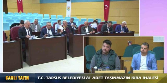 Tarsus Belediyesinin 81 iş yeri ihalesi canlı yayınlandı