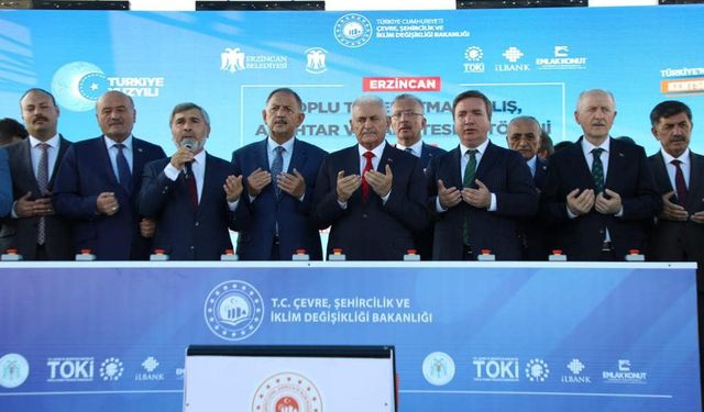 Erzincan'da Temel Atma, Açılış ve Anahtar Teslim Töreni Gerçekleştirildi