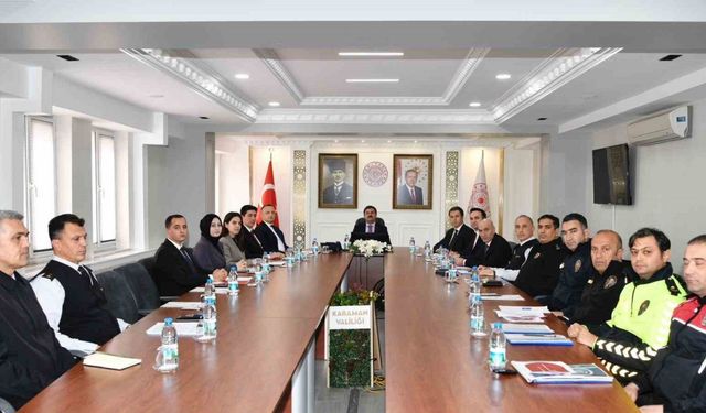 Karaman’da "İl Güvenlik ve Asayiş Koordinasyon Toplantısı" yapıldı
