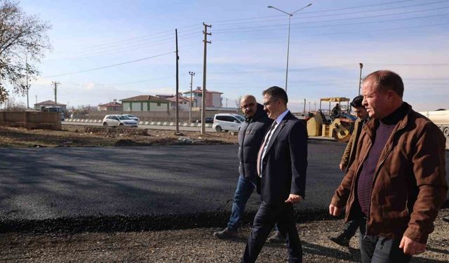 Vali ve Belediye Başkanvekili Ercan Turan asfalt çalışmalarını inceledi