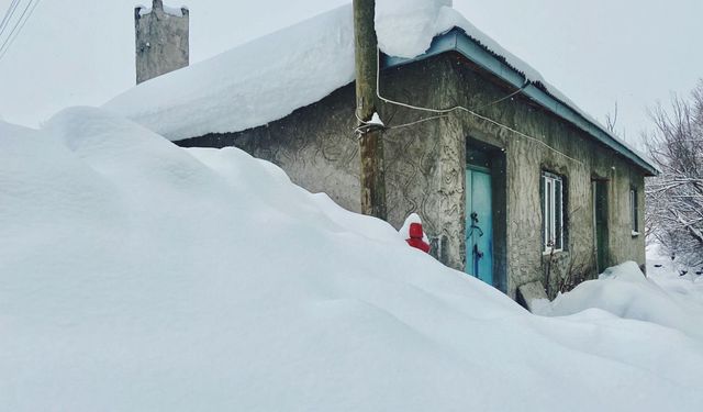 Ağrı’nın yüksek bölgelerinde evler kar altında kaldı