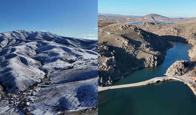 İki fotoğraf da aynı gün çekildi: Bir tarafta kuraklık, diğer tarafta kar