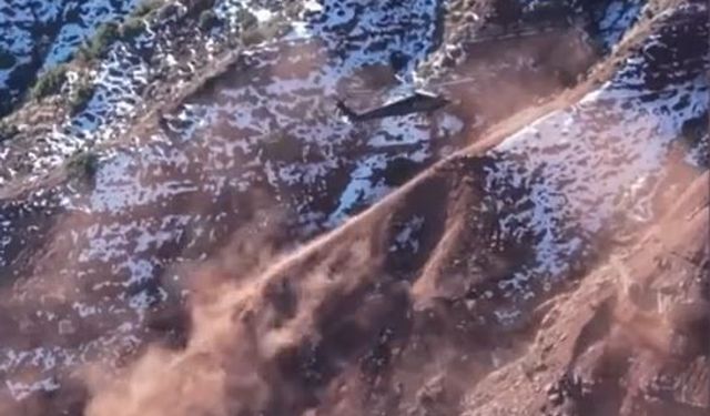 Şırnak’ta kayalıklardan düşen çoban askeri helikopterle kurtarıldı