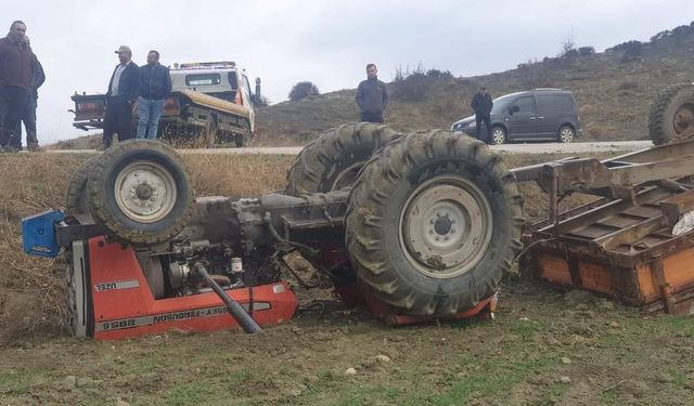 Sungurlu’da traktör devrildi: 1 yaralı