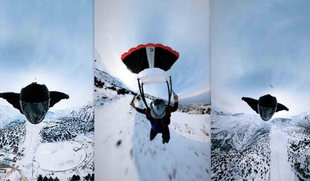 İrlandalı sporcu, Erzincan’da bin metreden wingsuit atlayışla nefes kesti