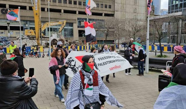 Brüksel’de Gazze’ye destek protestosu
