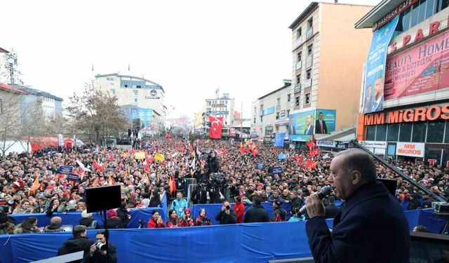 Cumhurbaşkanı Erdoğan, Ağrı mitinginde konuştu: "Başka Ağrı yok, başka Türkiye yok"