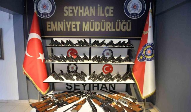 Seyhan polisi 80 ruhsatsız silah ele geçirdi
