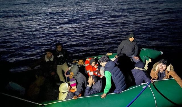Aydın’da 34 düzensiz göçmen kurtarıldı