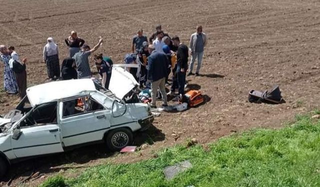 Diyarbakır’da 9 kişinin bindiği otomobil takla attı: 6’sı çocuk, 9 yaralı